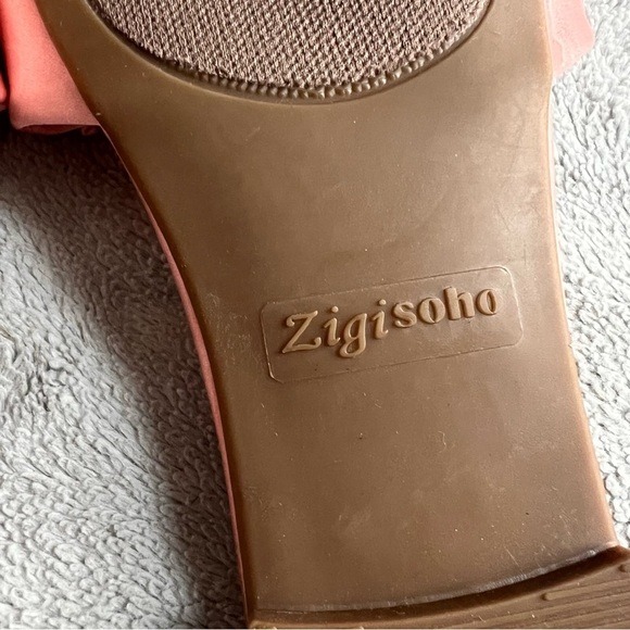 Zigi Soho Valiant Bow Satin Slide Flat Sandals Ballet Pink Sz 8.5 - Picture 12 of 13
